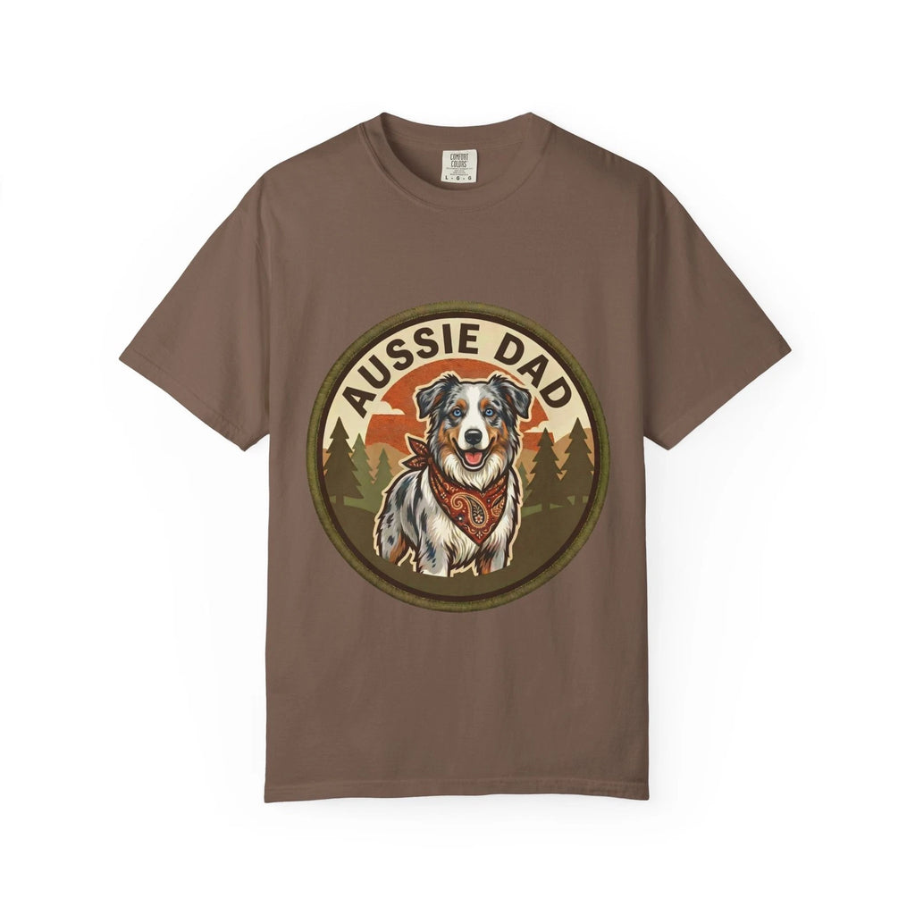 Australian Shepherd Dad T-Shirt Aussie Dog Dad Gift Men Graphic Tee Fathers Day