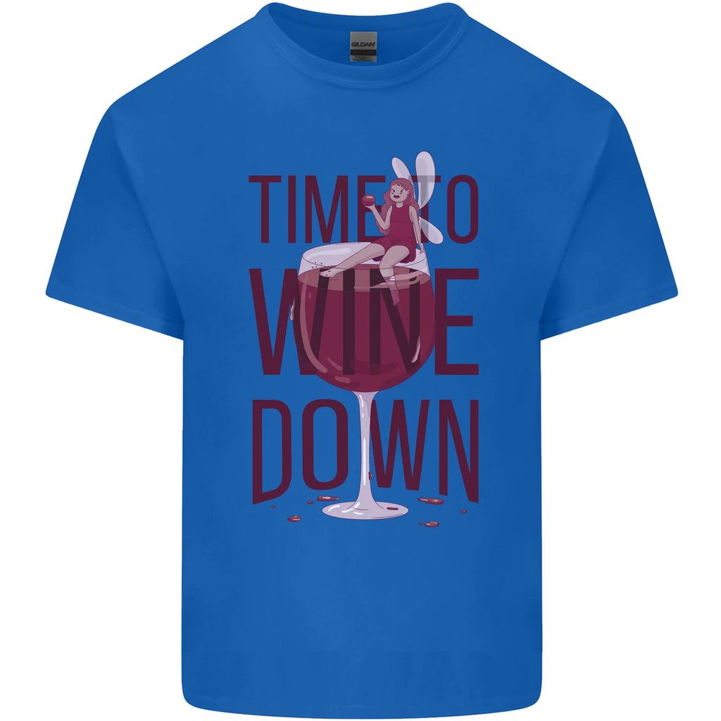 Time to Wine Down Funny Alcohol Mens Light Cotton T-Shirt