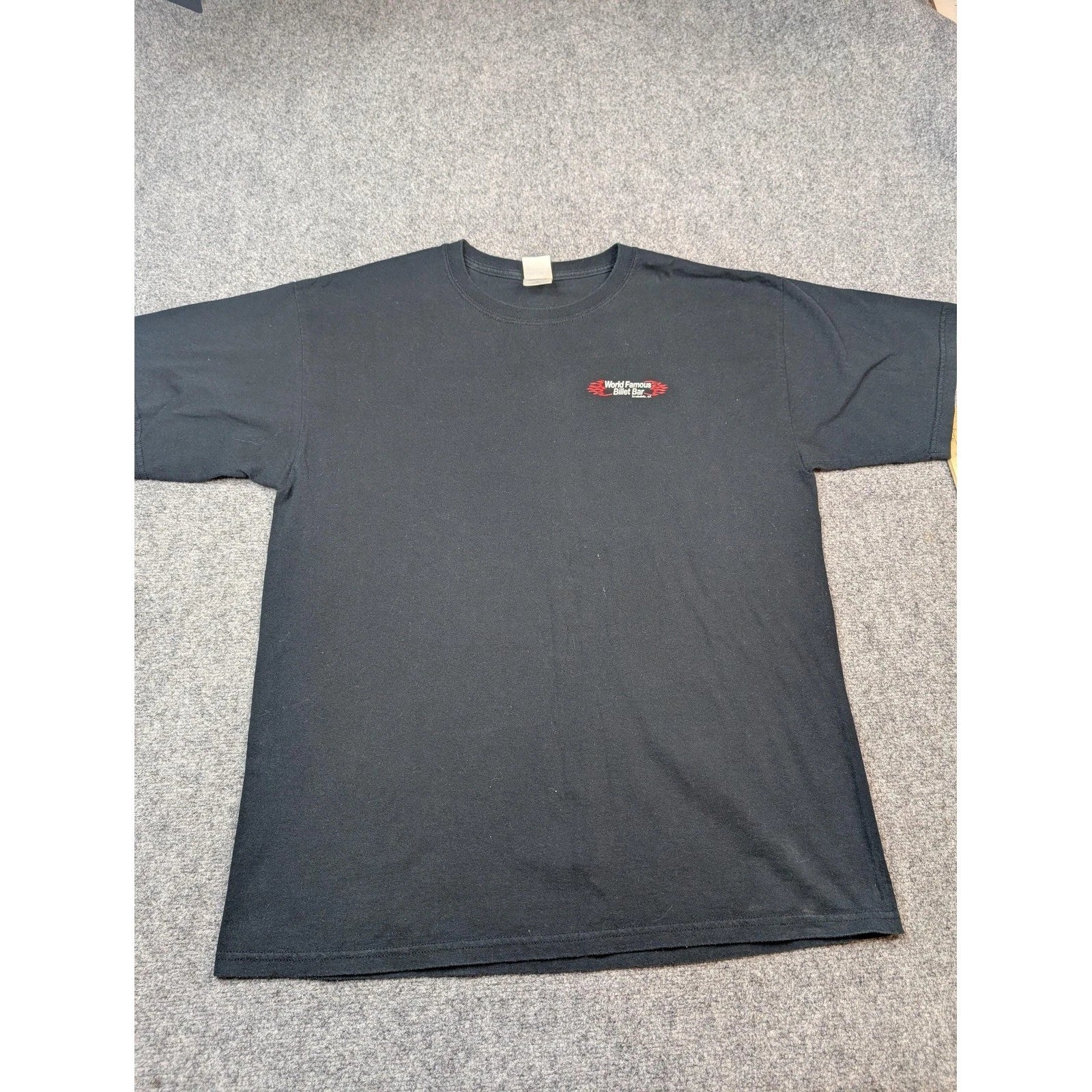 Vintage Billet Bar Shirt Mens XL Black 2004 Labor Day Bash Flames Graphic