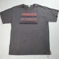 Gildan Shirt Mens XL Gray Funny Sarcastic Dumbest Way Possible Graphic Tee