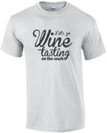 Let's go wine tasting on the couch - funny wine t-shirt