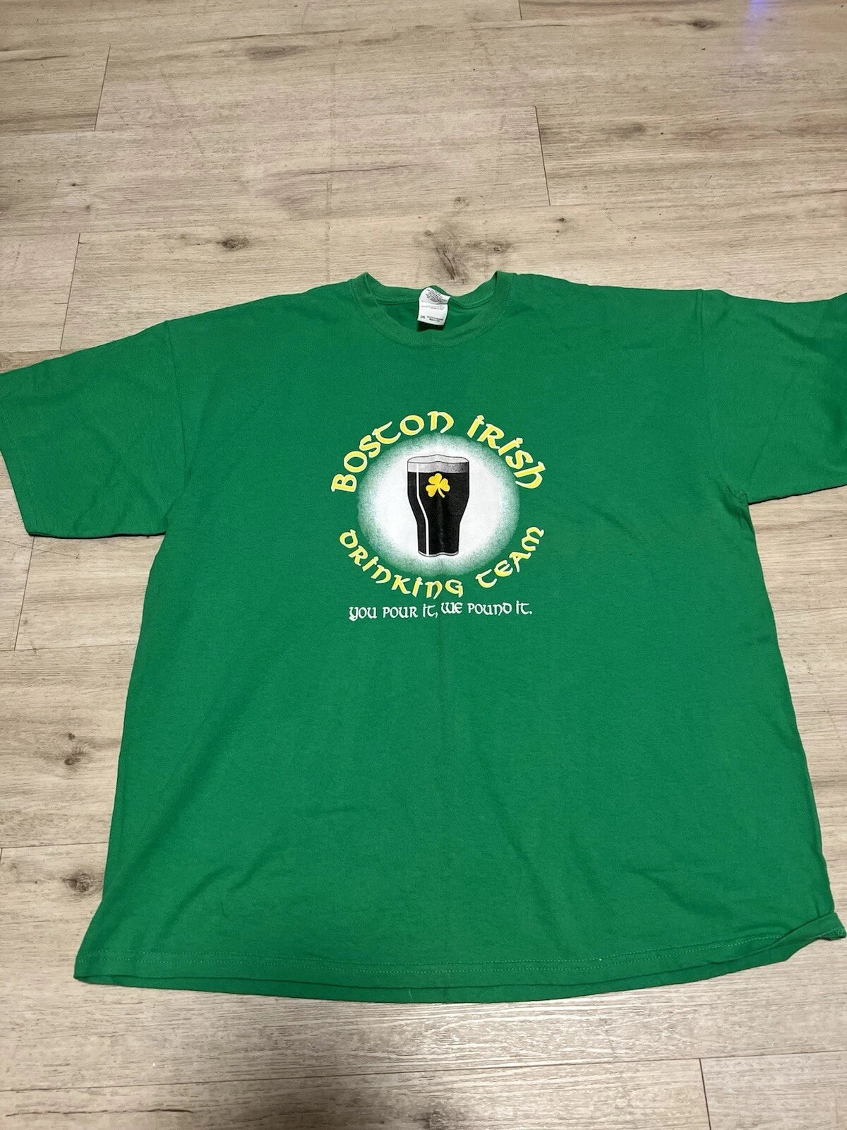 Boston Irish Drink Team Shirt Green Size XXL Mens Dorchester South Boston