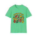 Paws & Pour Cats T-Shirt | Colorful Party Cats, Wine Bottle Illustration