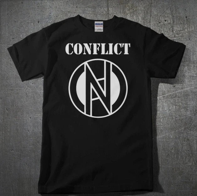 Conflict - Logo - Black T Shirt - Punk