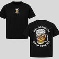 Bad Decisions Good Stories Skull Beer Mug Biker Graphic T-Shirt Back Print