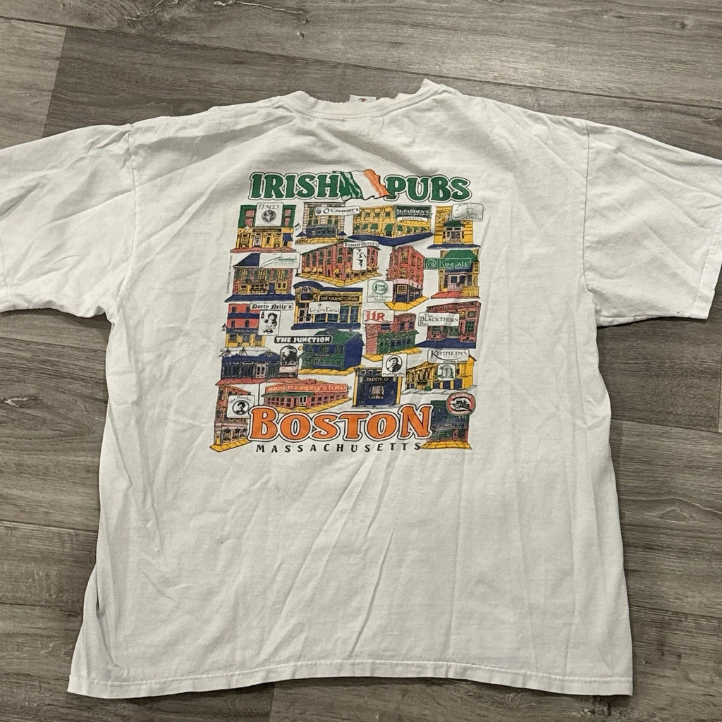 VINTAGE Irish pubs In Boston TEE SHIRT beer shirt Men’s XL