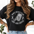Just Add Coffee Funny Mom Skeleton Graphic Comfort Tee