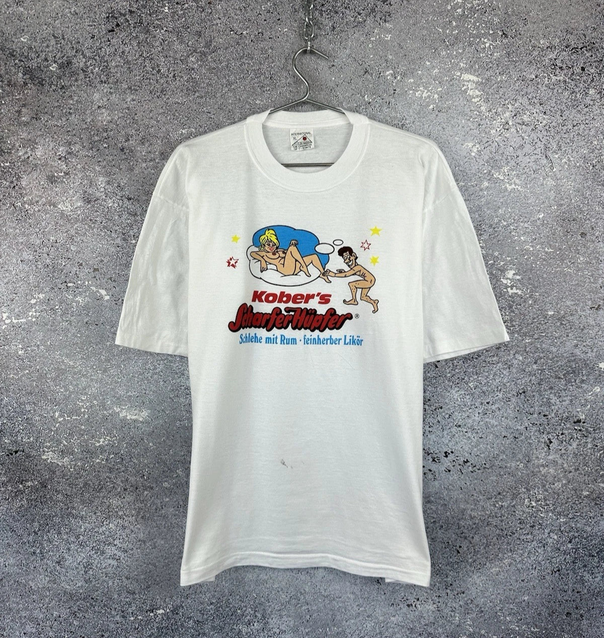 Rare Vintage 1990s Kober's Beer Rum T-Shirt Single Stitch Big Logo Mens Sz XL