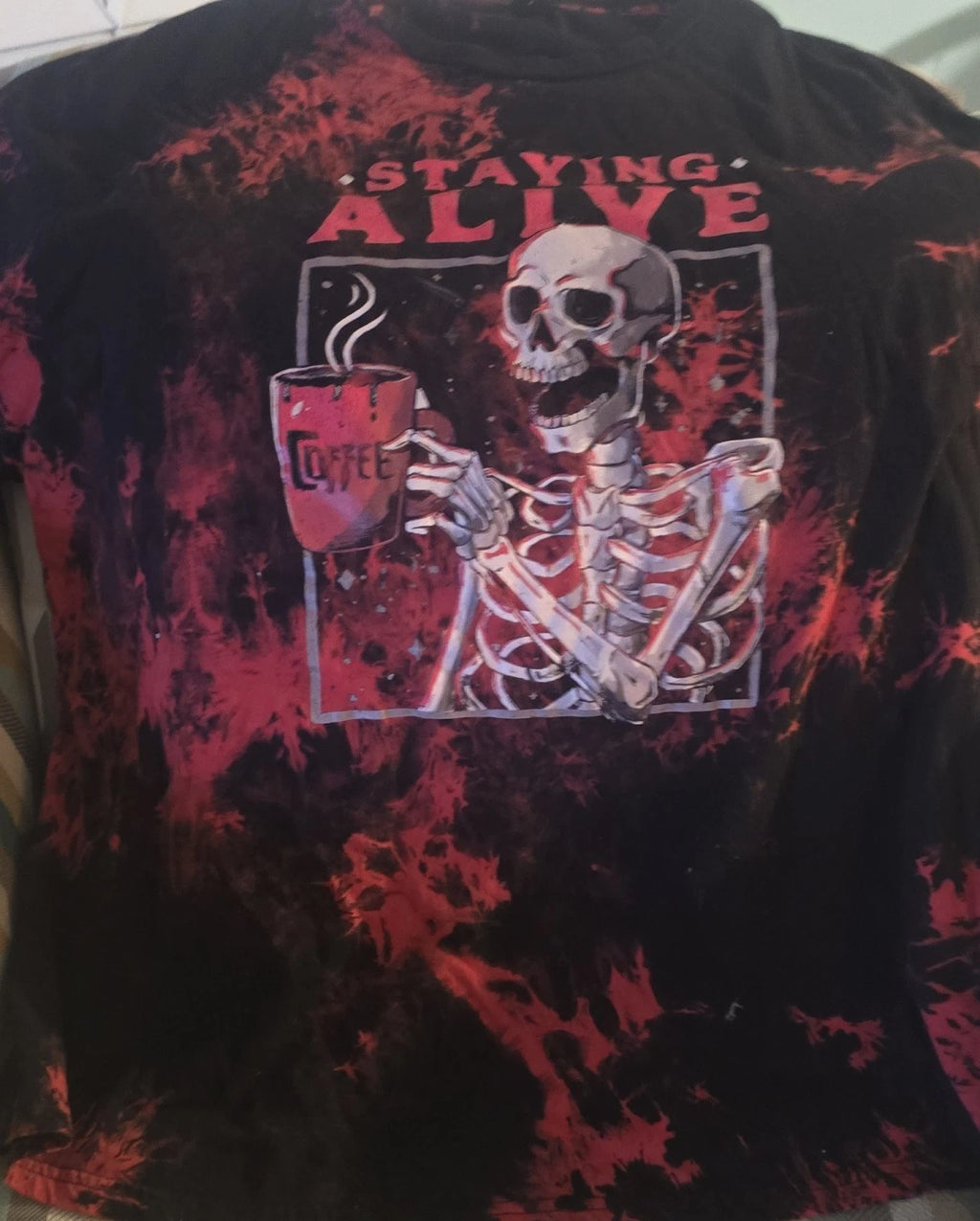 Stayin Alive Coffee T Shirt MENS 4 XL