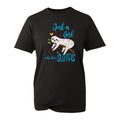 Just A Girl Who Loves Sloth T-Shirt, Funny Lazy Animal Vintage Slogan Gift Top