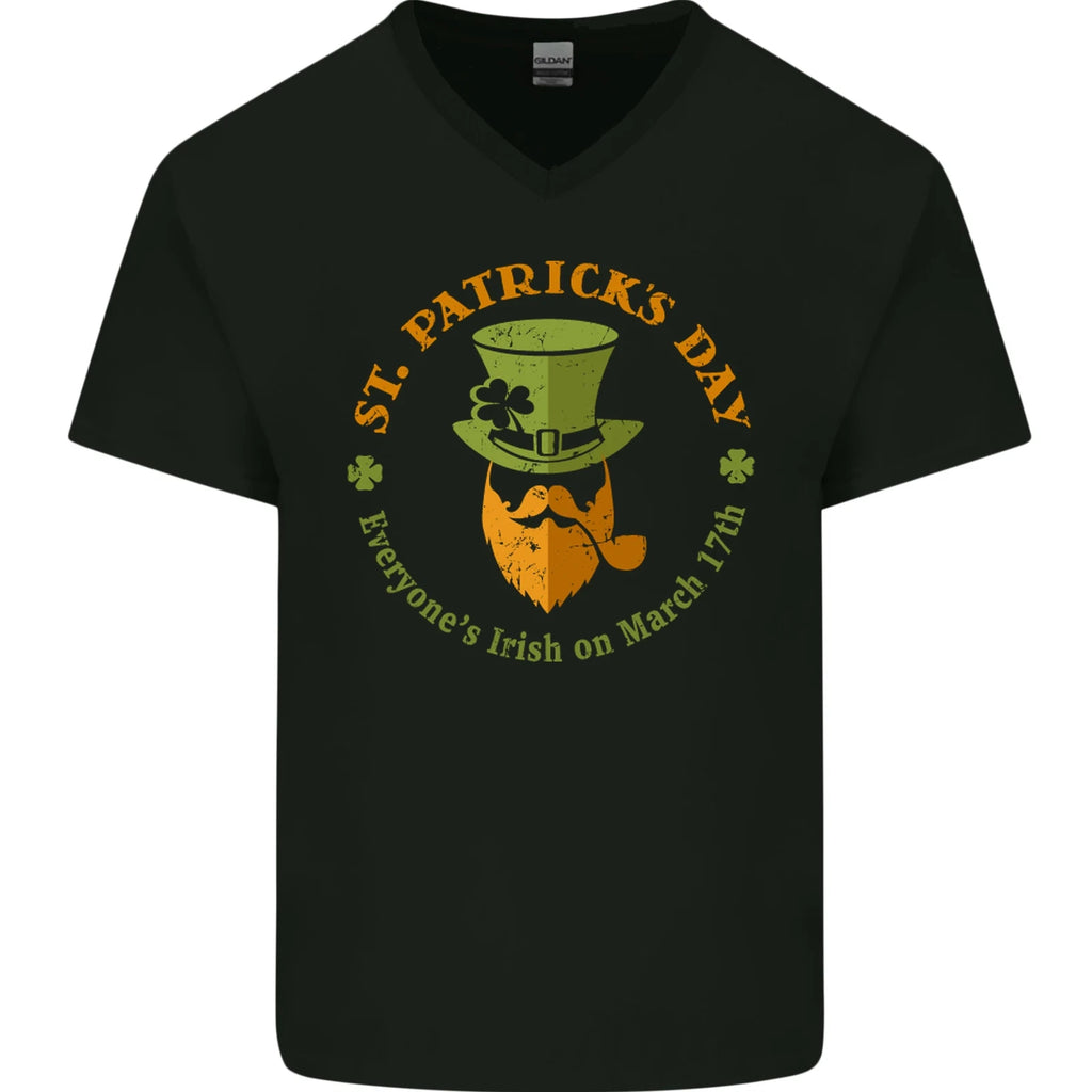 Everyones Irish on St Patricks Day Beer Mens V-Neck Cotton T-Shirt