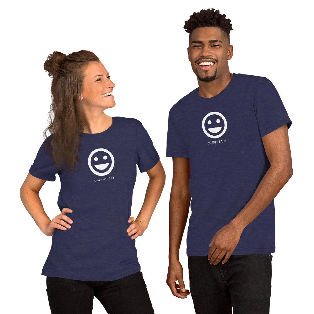 Coffee Face - Funny Short-Sleeve Unisex T-Shirt - White Print