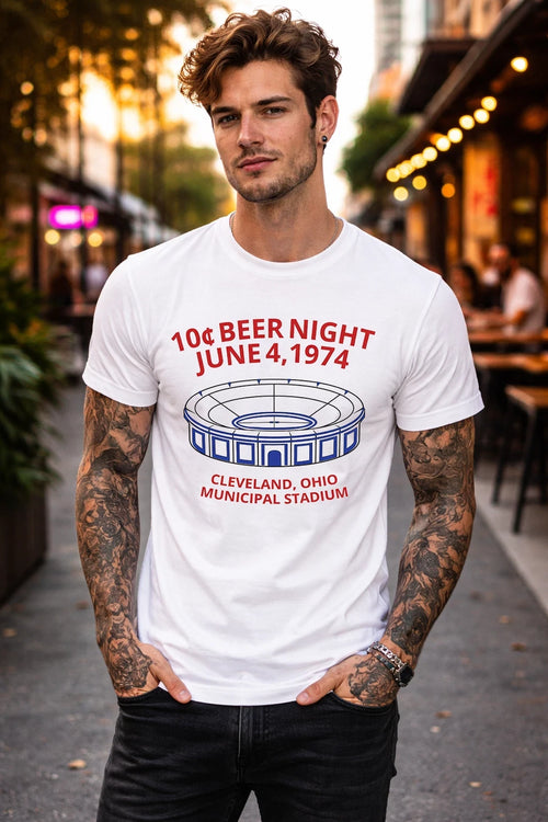 10 Cent Beer Night 1974 T-Shirt Stadium Vintage Funny Retro Unisex Tee