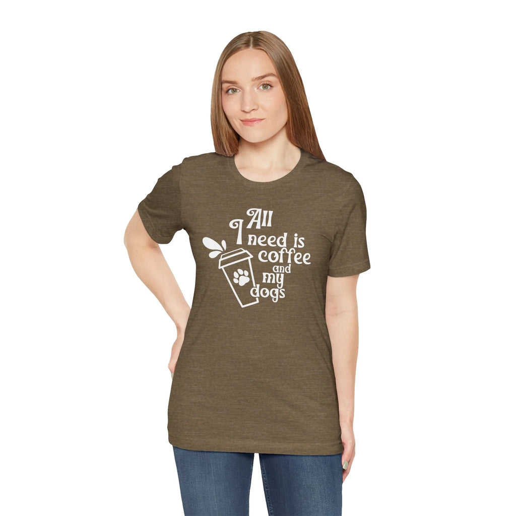 All I Need Is Coffee and My Dogs Funny Cute Pet Owner T-Shirt