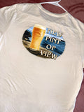 Tommy Bahama Shirt Mens medium Cream New Pint Of View Beer Graphic Cotton Tee