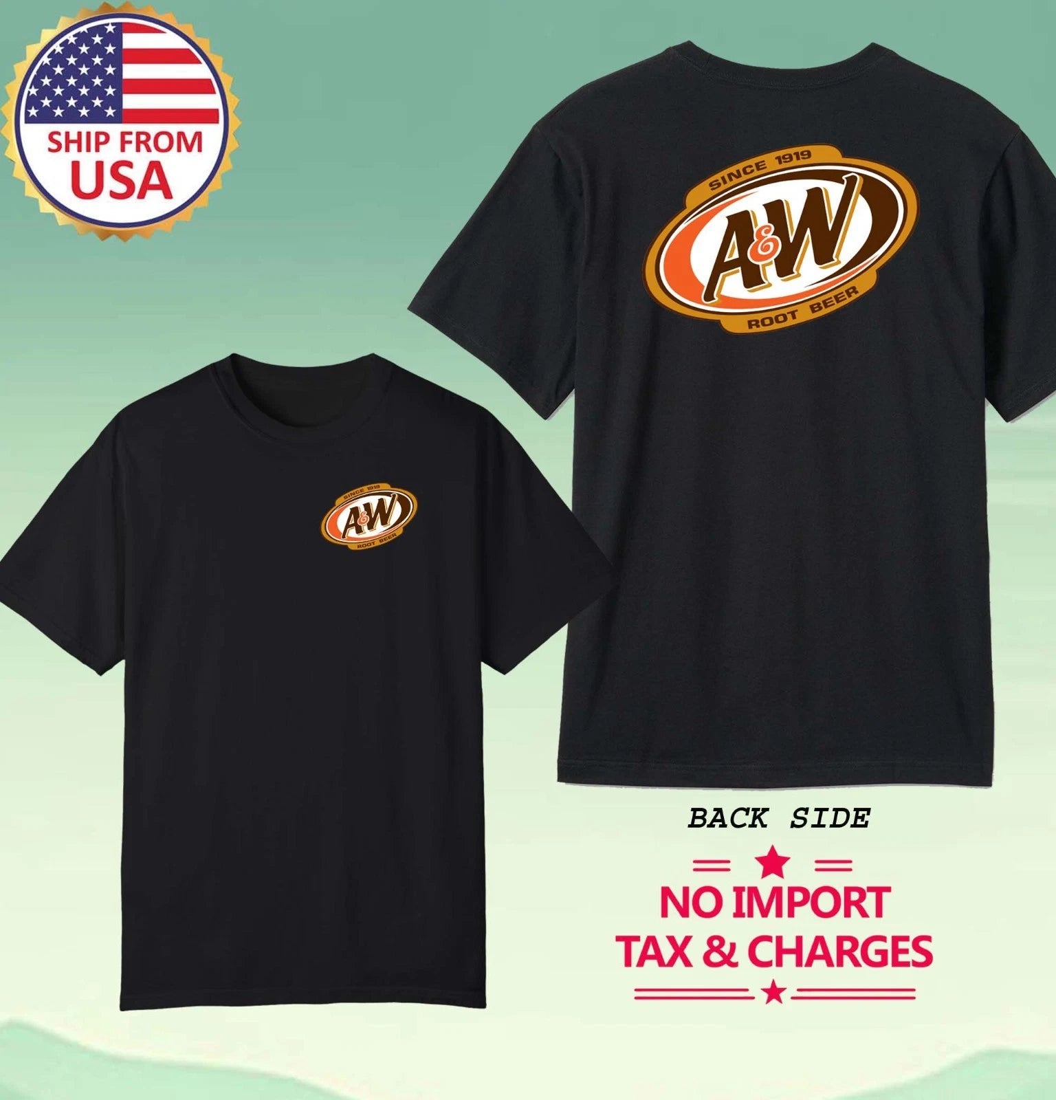 A&W Root Beer Men's Black Size S-5XL