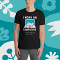 Funny, Lazy Cat, IT Worker Short-Sleeve Unisex T-Shirt Design, FREEPOST UK