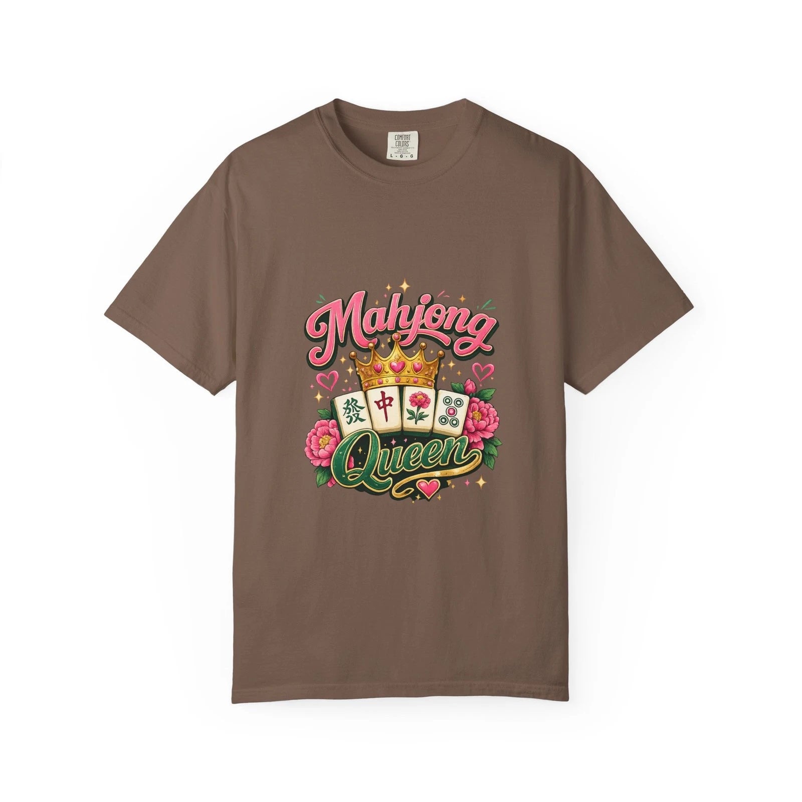 Mahjong Queen T-shirt | Mahjong Tiles Floral Design