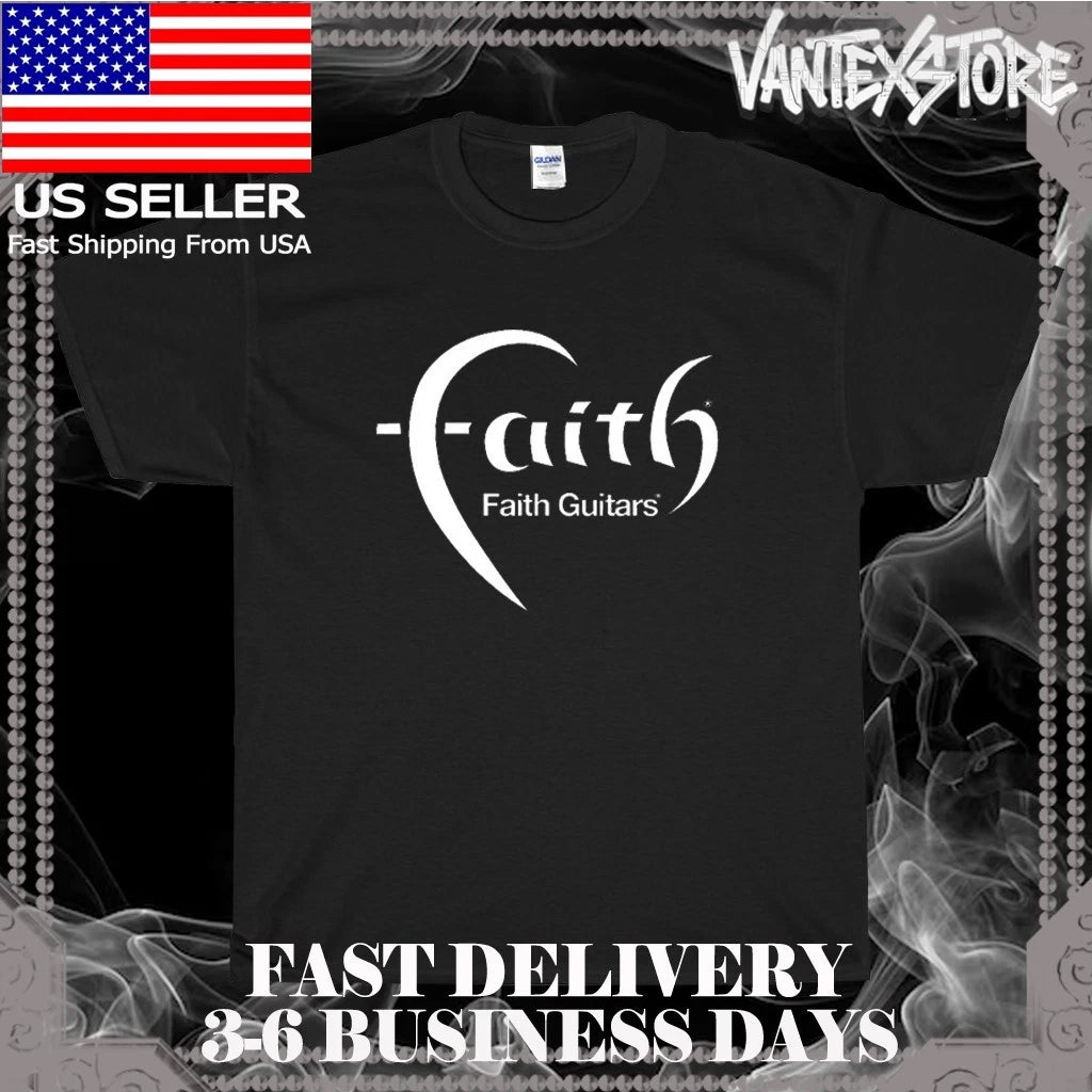 NEW SHIRT FAITH GUITAR LOGO MEN'S T-SHIRT FUNNY AMERICAN USA SIZE S-5XL
