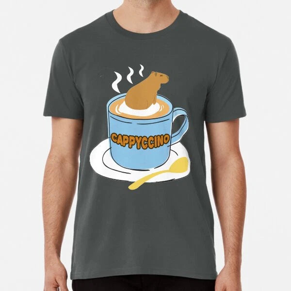 Cappyccino Capybara Coffee Pun T-Shirt S-5XL Best T-Shirt