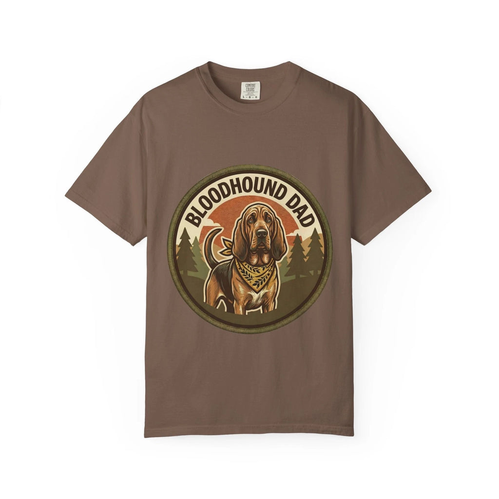 Bloodhound Dad T-Shirt Hound Dog Dad Gift Men Graphic Tee Fathers Day Vintage