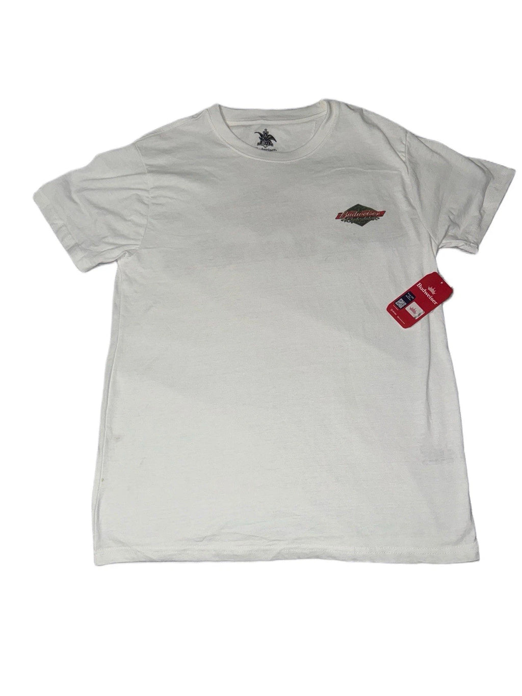 Budweiser Clydesdales T Shirt Mens Large White Graphic Tee NWT Stained