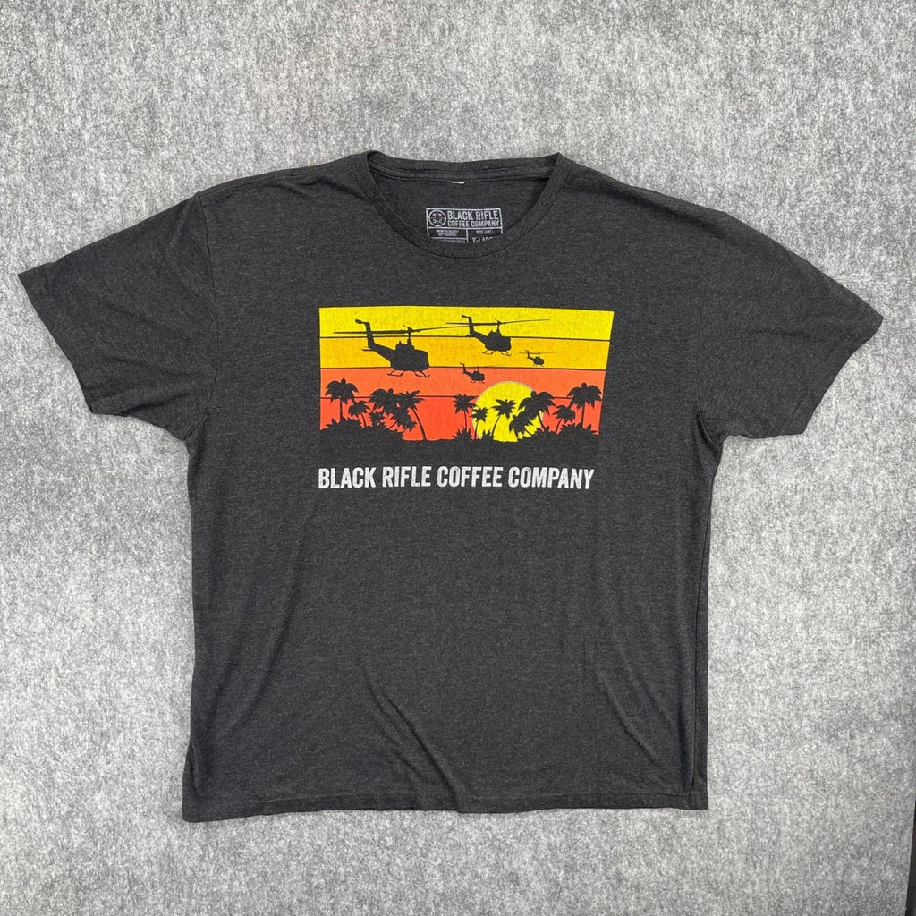 Black Rifle Coffee Company Shirt Mens XL Graphic Charcoal Grey Sunset