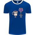 Coffee am Wine pm Funny Alcohol Prosecco Mens Ringer T-Shirt FotL