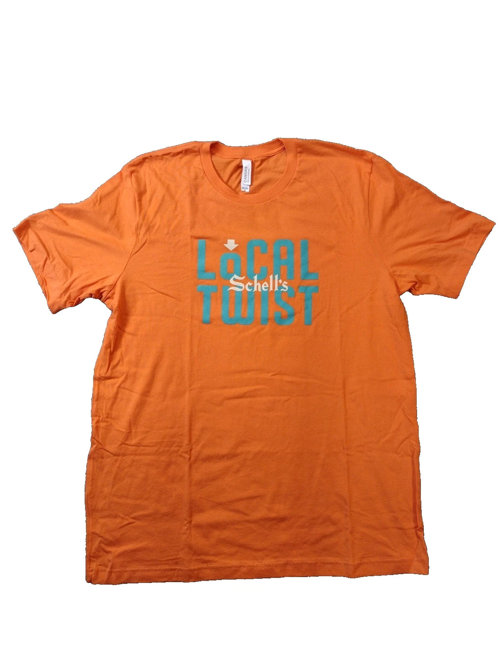 NWOT Schell's Beer LoCal Twist Graphic Tshirt Size XL Lets Twist Again Bright