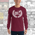 Oi! Punk Long Sleeve Shirt Boots Braces Brass Knuckles Bootboy Skinhead Oxblood