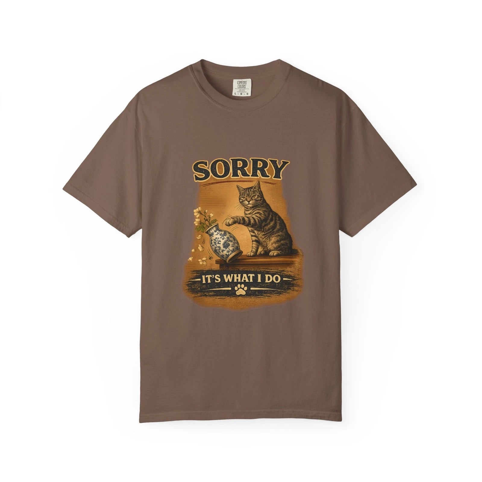 Sorry, It’s What I Do cat T-Shirt | Cat playing with yarn design