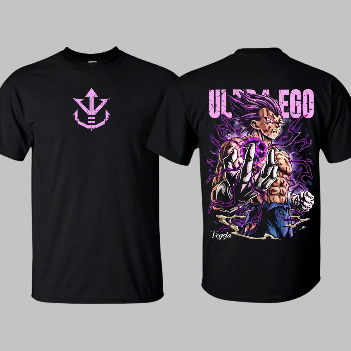 Limited Vegeta Ultra Ego Shirt Acid Washed Tee Dragon Ball Super Anime Men Top