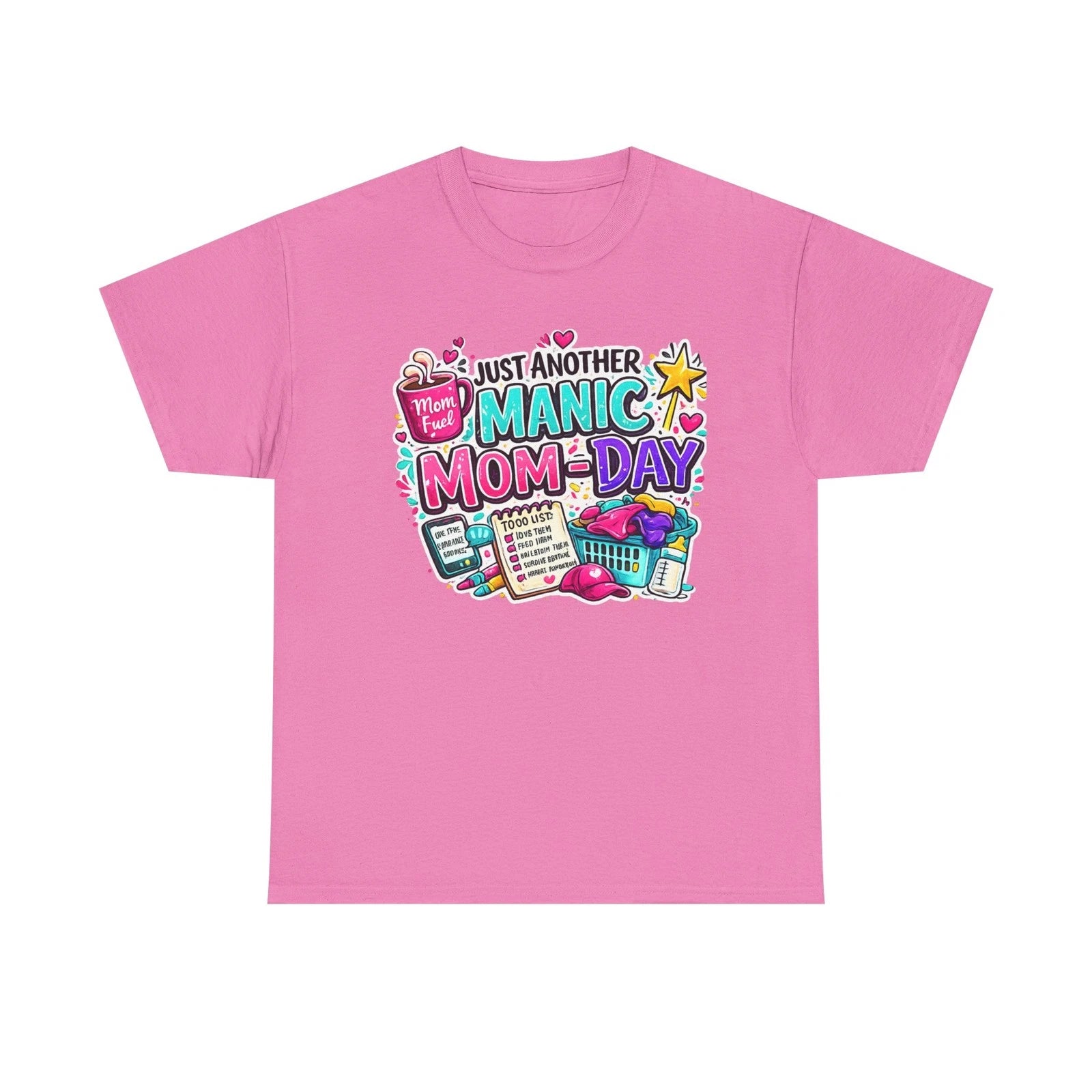 Funny Mom Shirt Just Another Manic Mom Day Graphic T Shirt Coffee Mom Tee