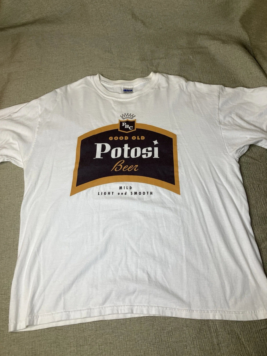 Vintage Good Old Potosi Beer T Shirt Gildan Men’s XL White