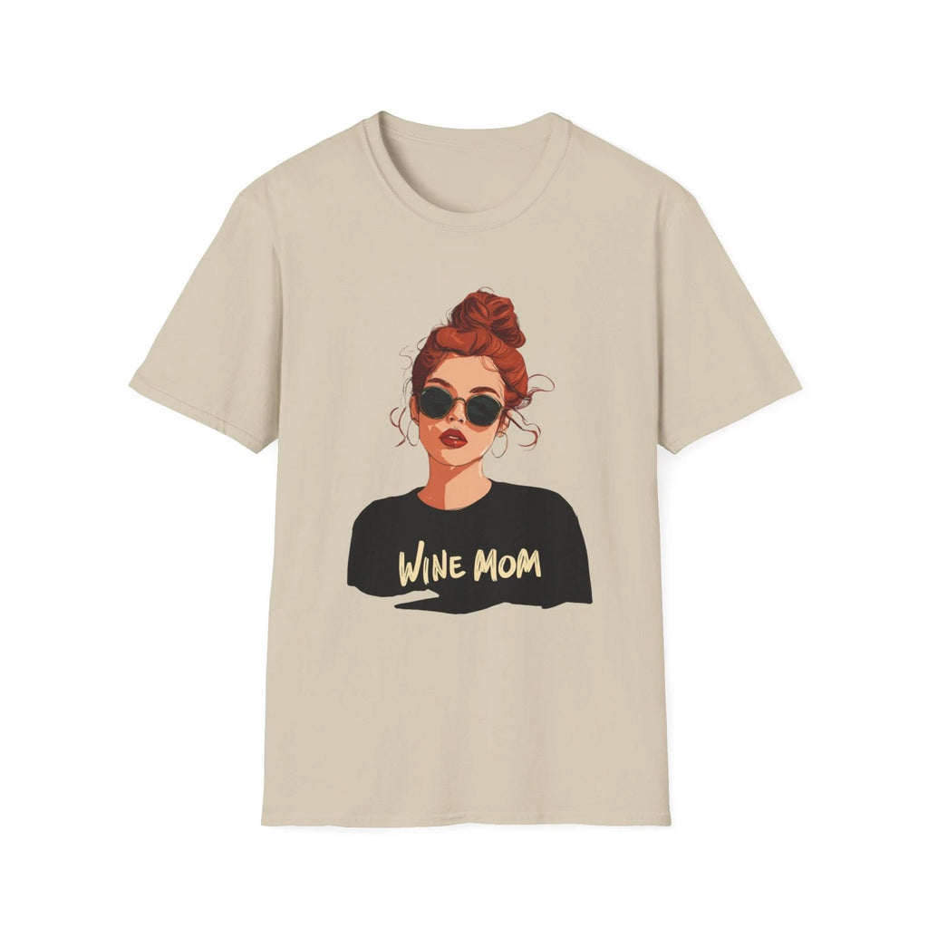 Wine Mom T-Shirt Funny Gift for Moms Who Love Wine | Casual Graphic Tee