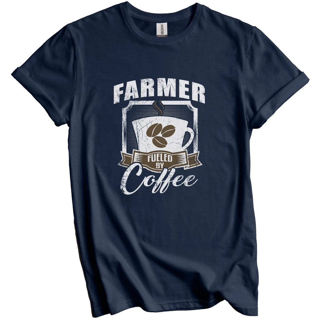Farmer Fueled By Coffee Funny T-Shirt Gift for Farmer