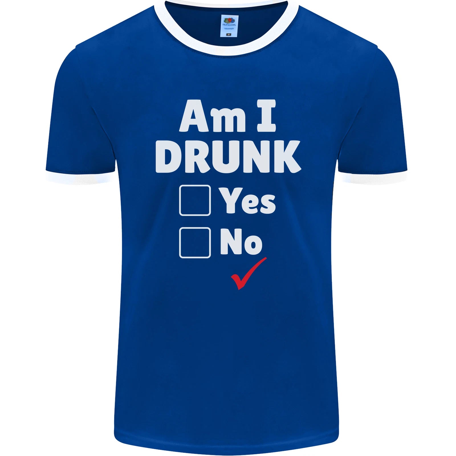 Am I Drunk Funny Beer Alcohol Wine Cider Guiness Mens Ringer T-Shirt FotL