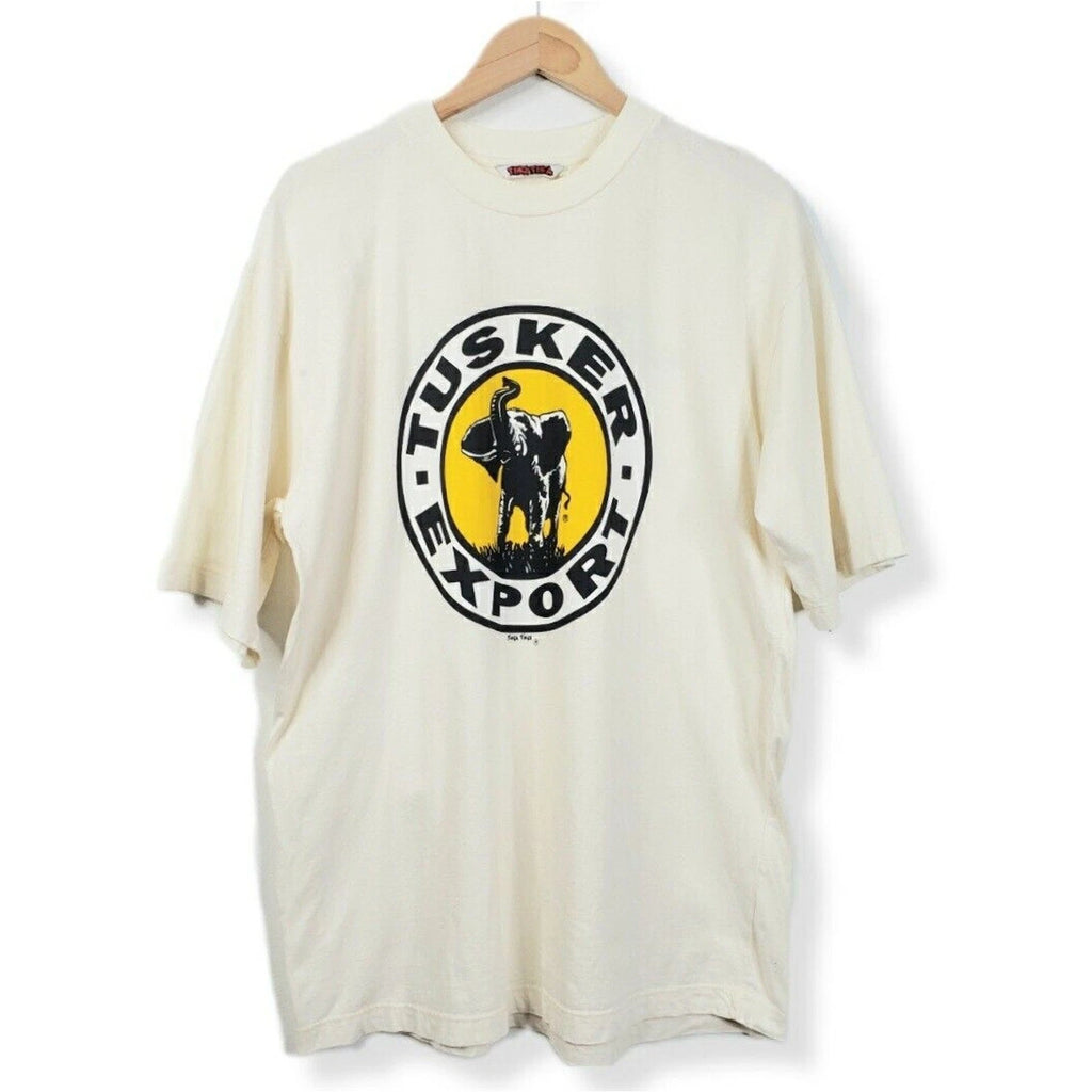 90s Tinga Tinga T Shirt XL Tusker Export Elephant Graphic Kenya Africa Beer Logo