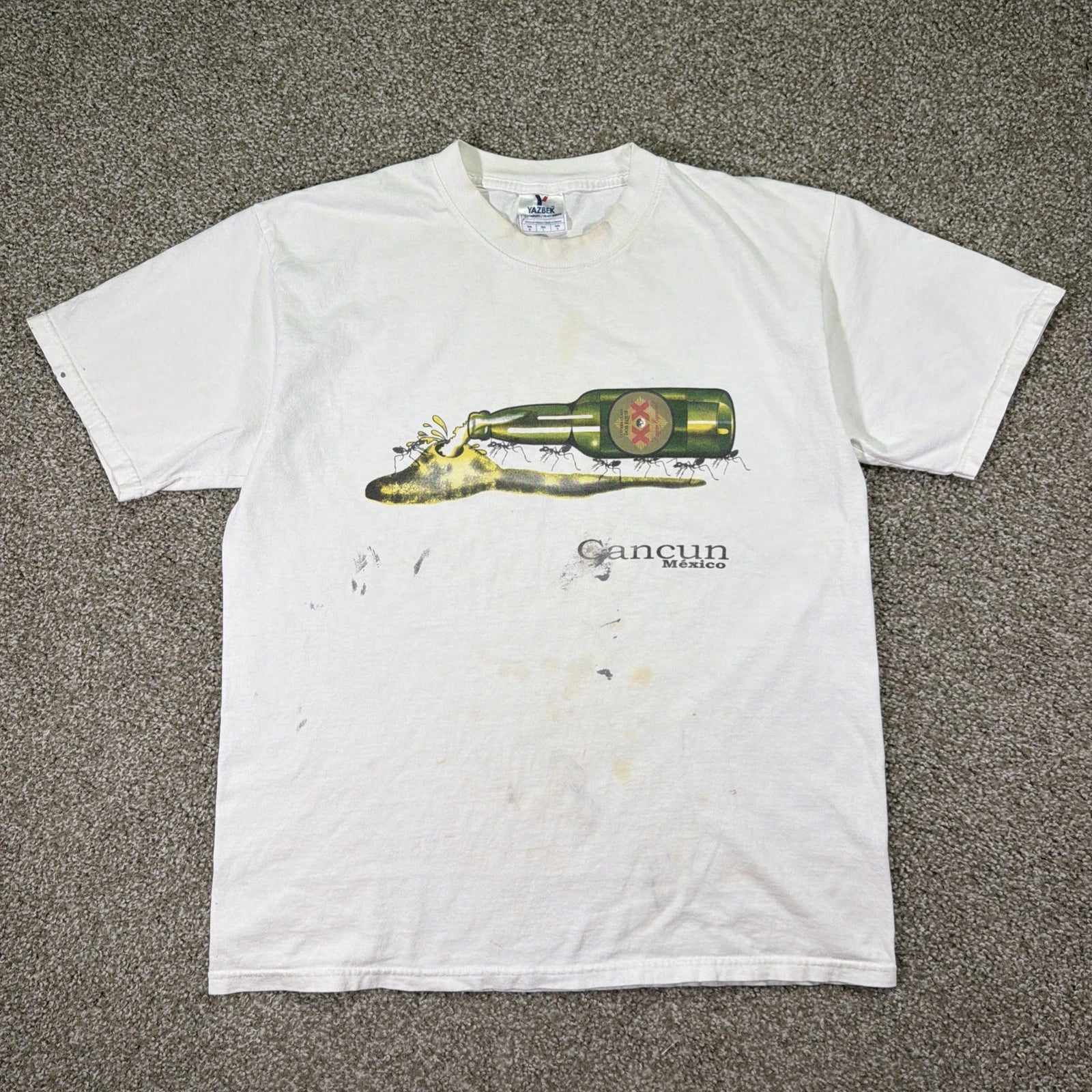 Vintage Dos Equis Beer Shirt Large Graphic Tee Thrashed Essentials
