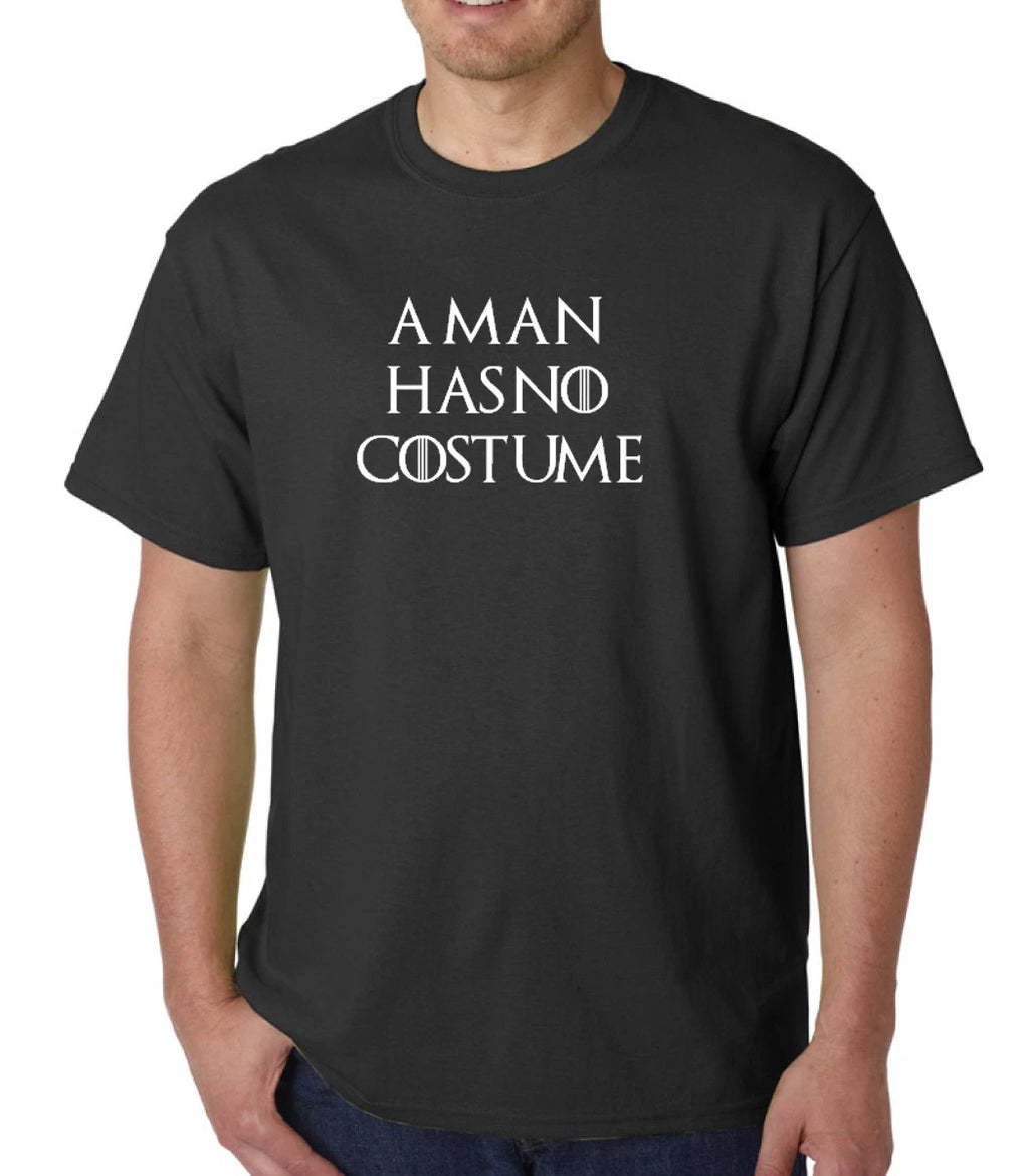 A Man Has No Costume Shirt Funny Halloween Tee Lazy Costume Party Vintage Top