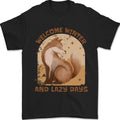 Fox Welcome Winter and Lazy Days Mens T-Shirt 100% Cotton