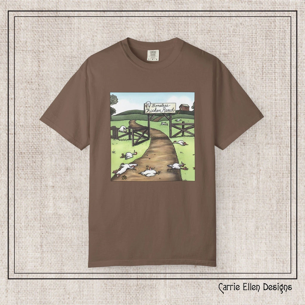 Boneless Chicken Ranch Comfort Colors Short Sleeve T-Shirt, Farm Chicken Humor