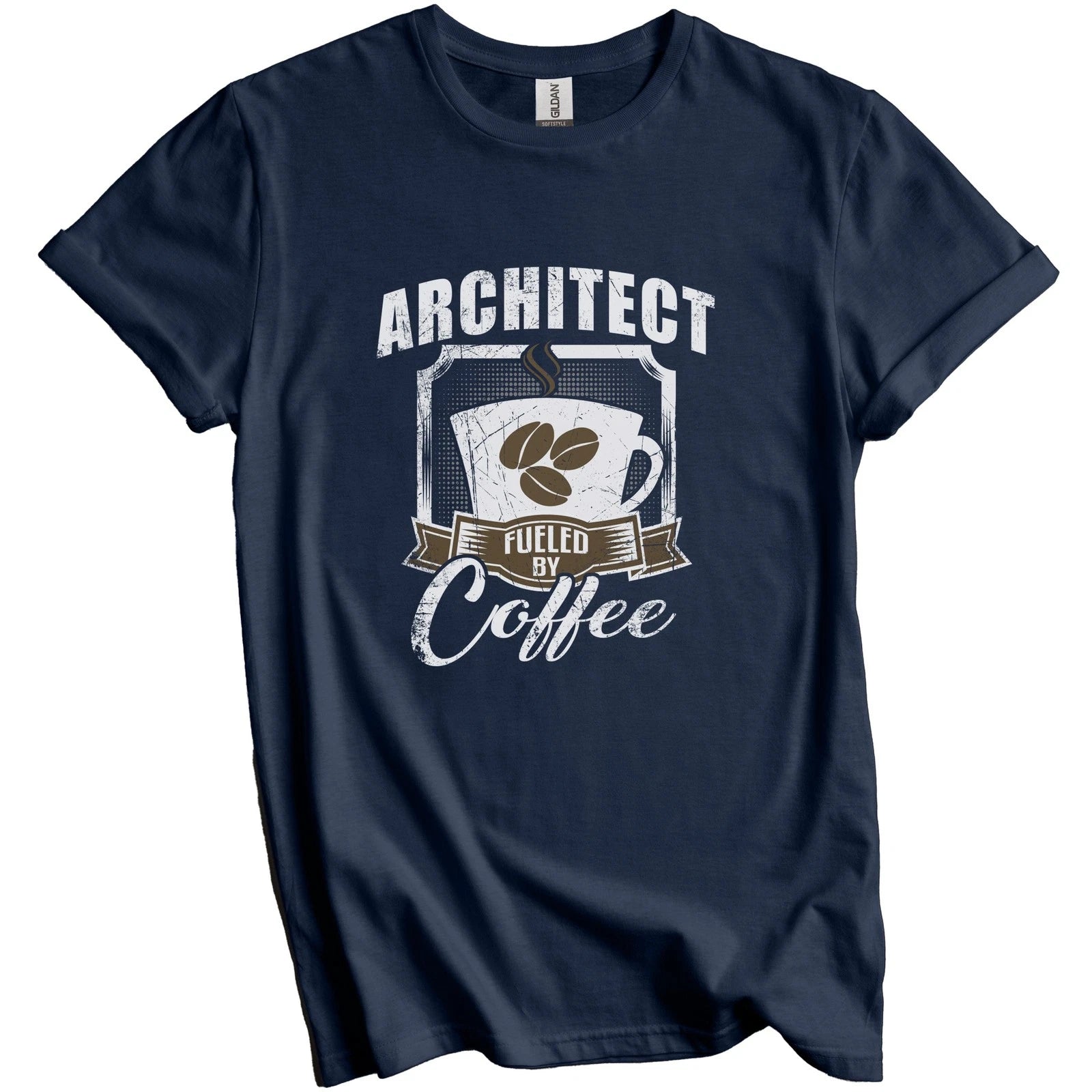 Architect Fueled By Coffee Funny T-Shirt Gift for Architect