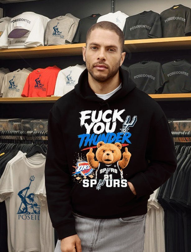 San Antonio Spurs Fuck You Thunder Bear T-shirt