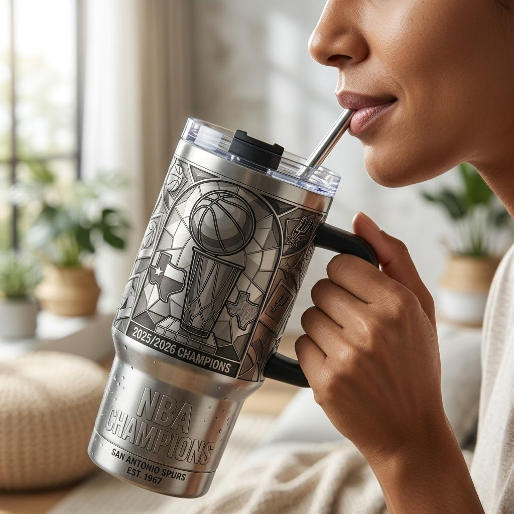 San Antonio Spurs NBA Champions 2025/2026 Season Handled Tumbler
