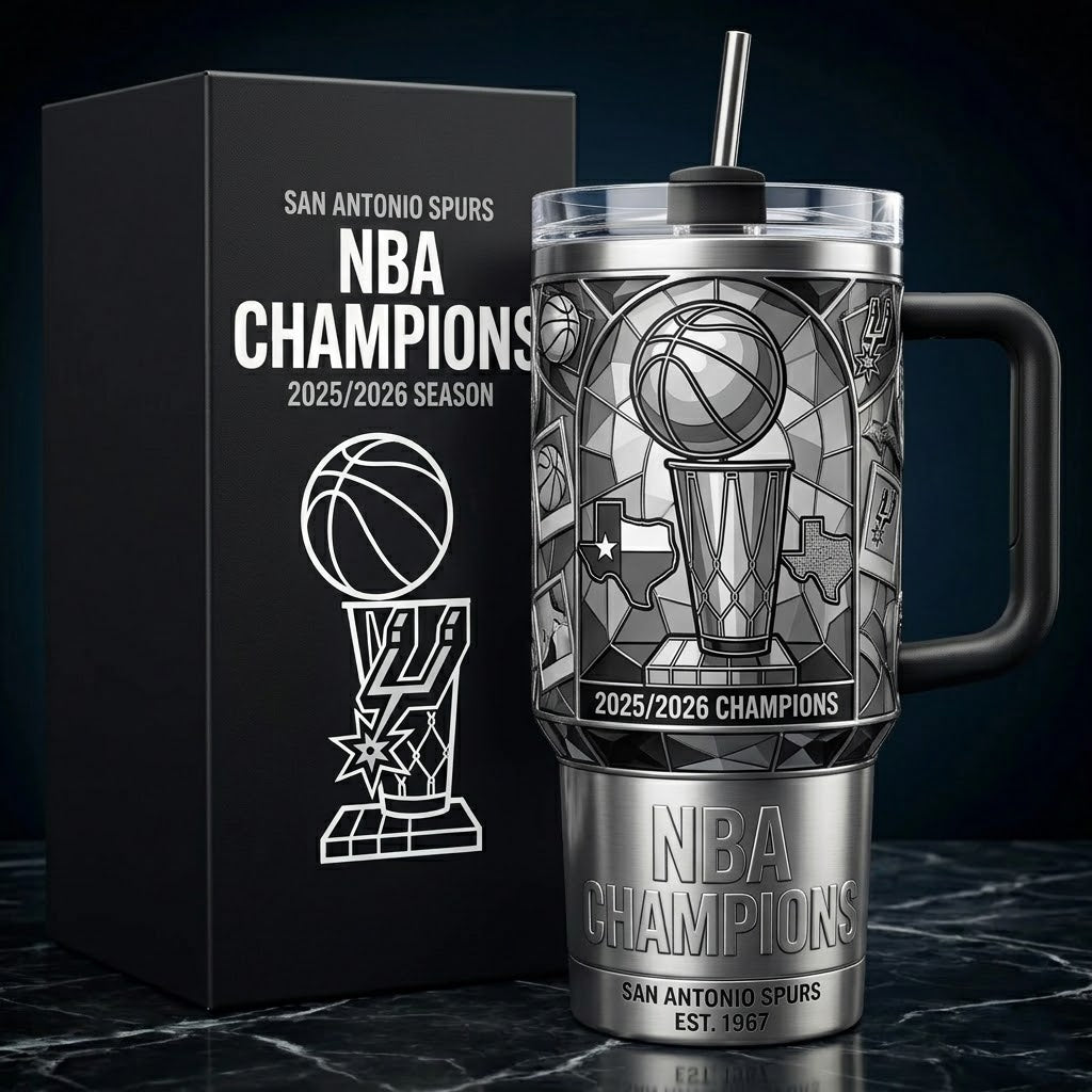 San Antonio Spurs NBA Champions 2025/2026 Season Handled Tumbler