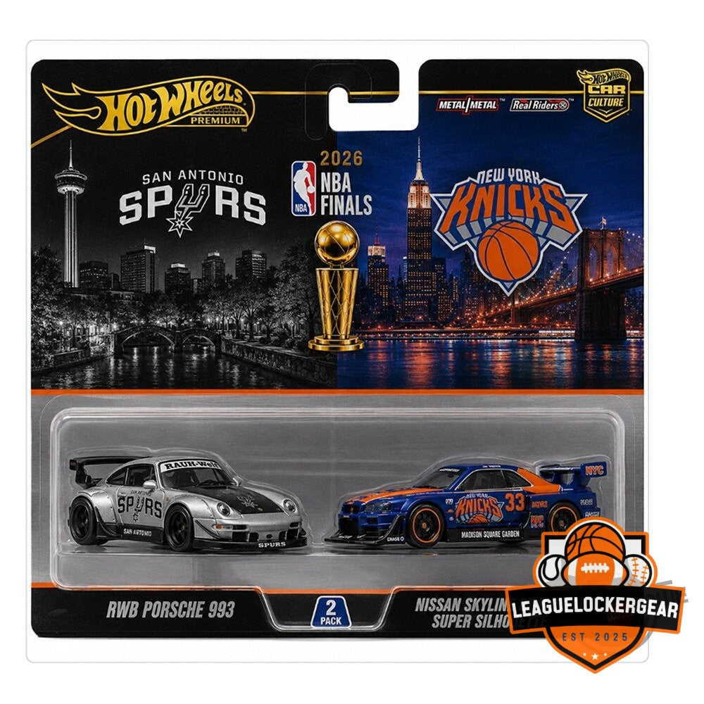 2026 NBA Finals Hot Wheels Spurs vs Knicks Diecast Collectible Cars