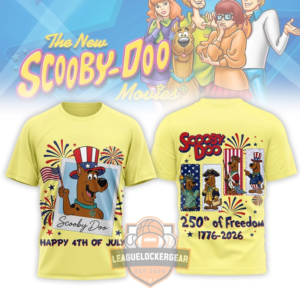 Scooby-Doo 250th of Freedom 1776-2026 4th of July Patriotic T-Shirt