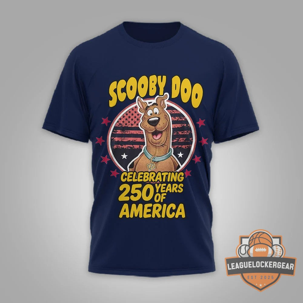 Scooby-Doo Celebrating 250 Years of America America Where Have You Been Mystery Machine T-Shirt