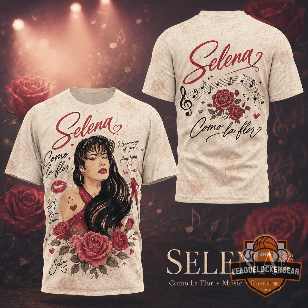Selena Como la Flor Roses Music T-Shirt